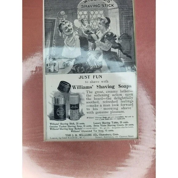Williams Shaving Stick Advertisement 1898 Vintage barber ad - Picture 5 of 10